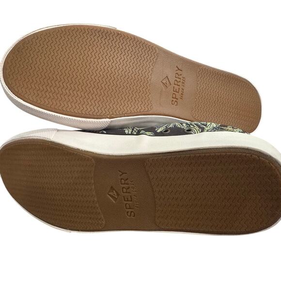 SPERRY New $109 Striper II CVD Seacycled Black Palm Trees Size Men\'s 8.5